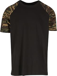 URBAN CLASSICS RAGLAN Men's Cotton Regular Length Casual Loose Short Sleeve T-Shirt S-5XL
