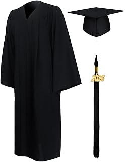 GraduationMall Matte Graduation Gown Cap Tassel Set 2026 for High School and Bachelor