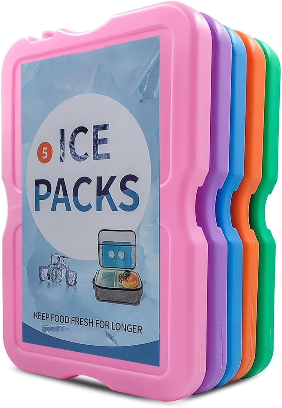 Roe Tenpo Home Freezer Blocks Ice Packs for Lunch Bags and Coolers - Slim, Reusa