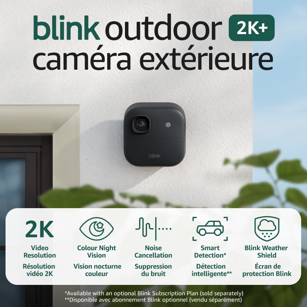 Blink Outdoor 2K+ (newest model) — Wireless smart security camera, 2K video reso
