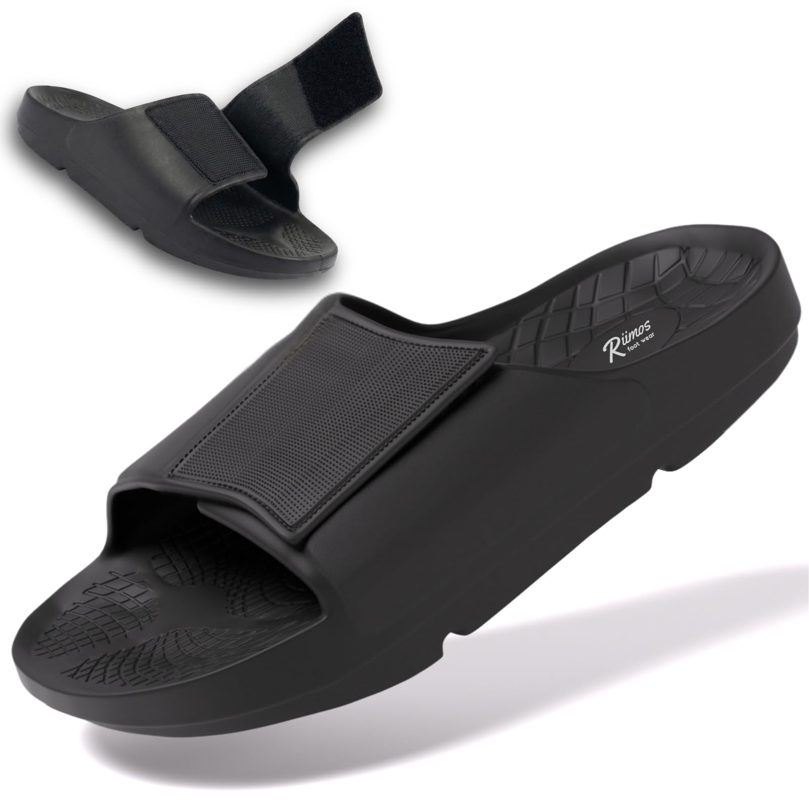 Riimos Adjustable Recovery Sandals for Men 【Specially Designed for High and Wide