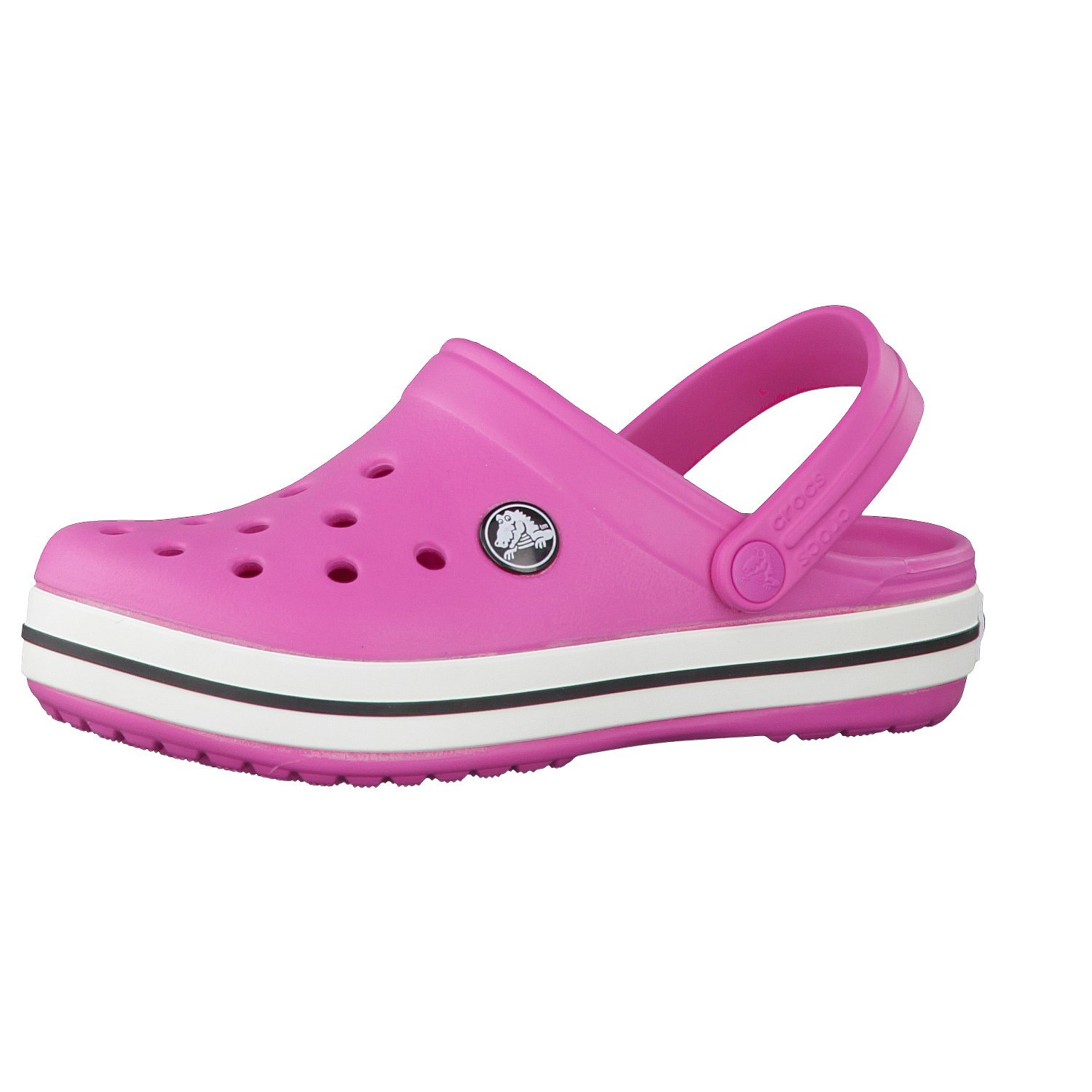 Crocs Crocband Kids Clogs, Pink (Raspberry/White), 27/29 EU