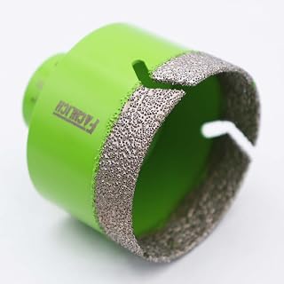 Diamond Drill Bit, 65 mm Vacuum Brazed Dry Hole Saw with M14 Thread for Porcelain Stoneware, Granite, Marble, Concrete, Masonry, Brick