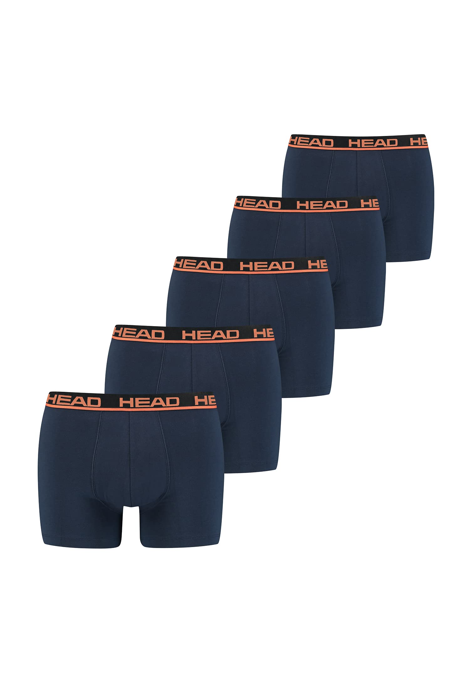 HEAD 5 Pack Men's Cotton Boxer Shorts with Logo Waist Band