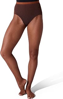 Capezio Professional Seamless Fishnet Tights Women's Footed Fishnets Dance Tights for Burlesque Cabaret Performance Fish Nets 3000