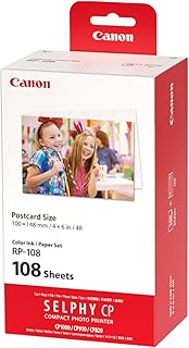 Canon RP-108 Original Selphy CP Photo Paper and Ink Cartridge White