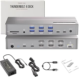 Thunderbolt 4 Docking Station Dual Monitor 21-in-1 USB-C Dock, 150W