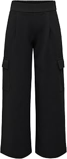 JDY JDYGEGGO Women's Woven Cargo Trousers Elegant Culotte with High Waist and Marlene Trousers