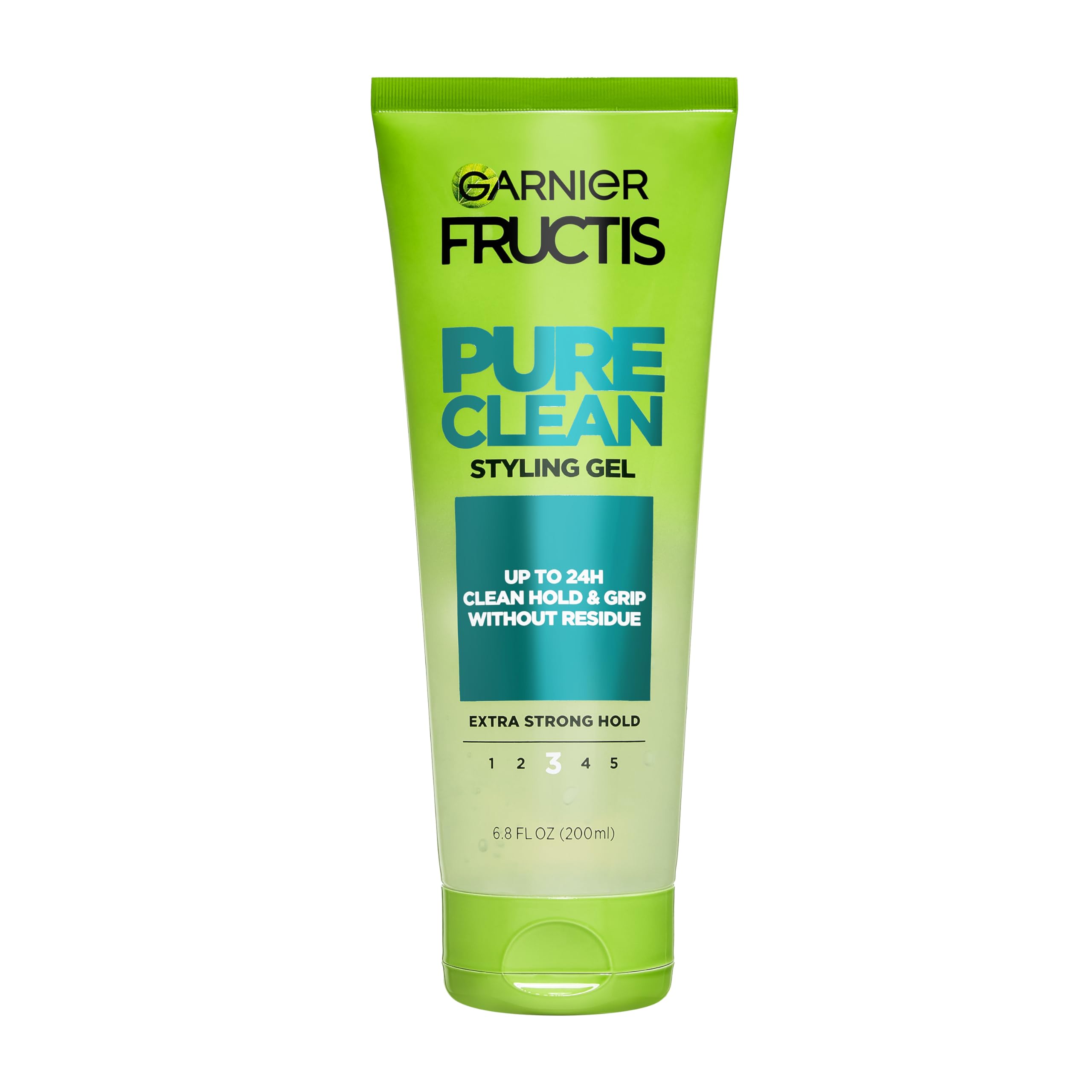 Garnier Fructis Pure Clean Styling Hair Gel, Extra Strong Hold for Up to 24HRs, 