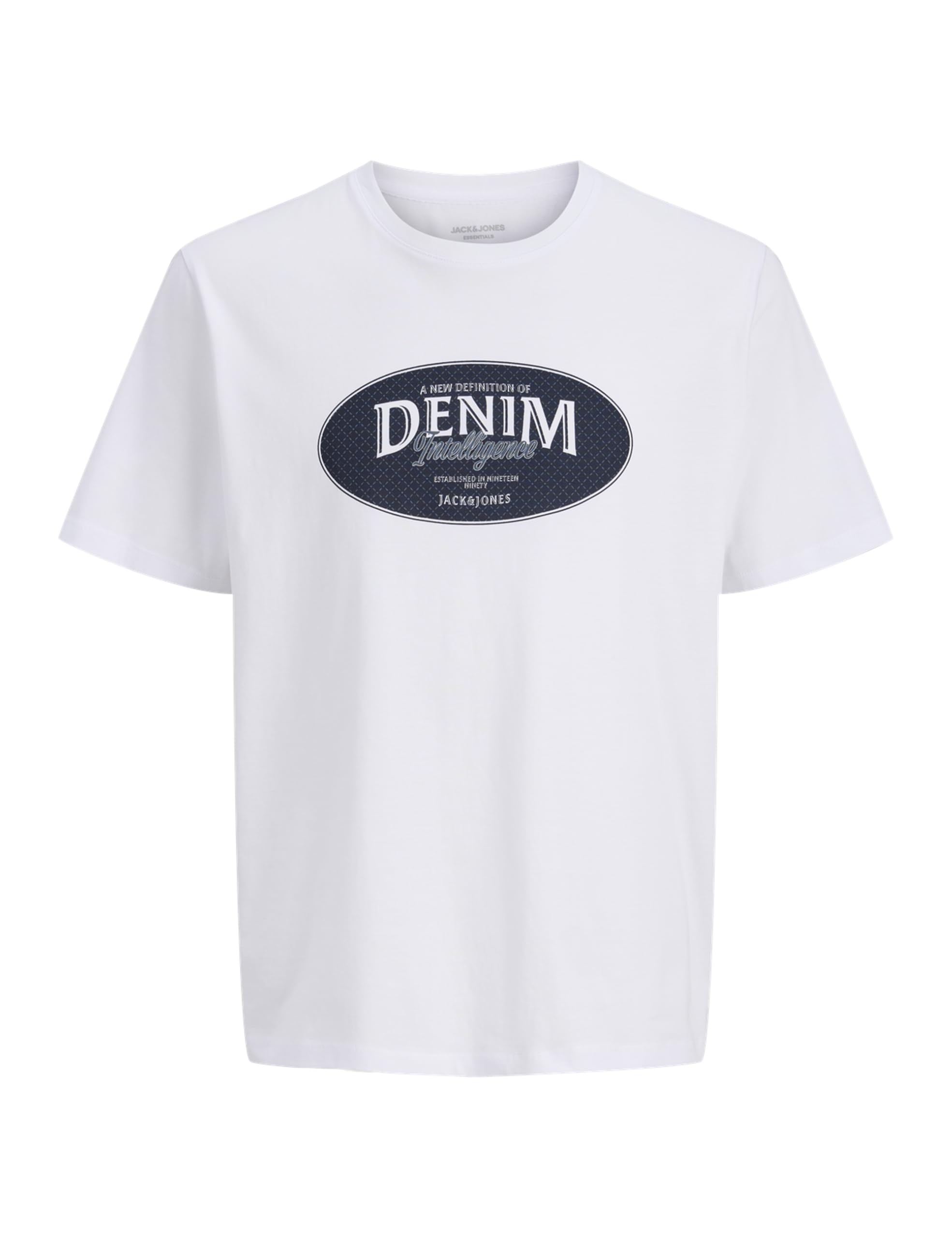 JACK & JONES Men's Jjedover Denim Tee SS O-Neck Noos