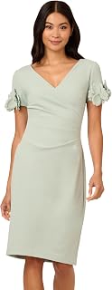 Adrianna Papell Knit Crepe Short Dress Women's Dress