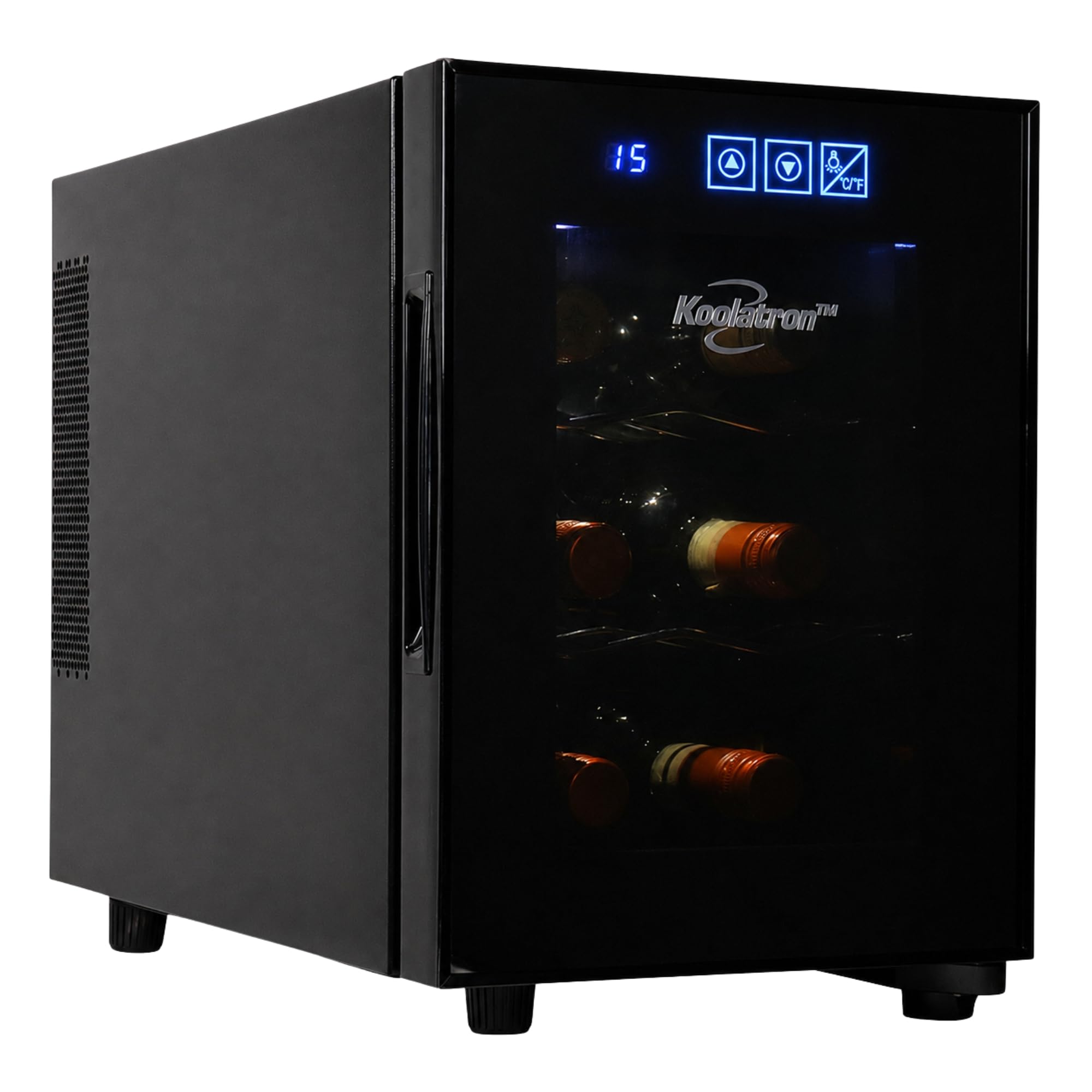 Koolatron 6 Bottle Thermoelectric Wine Cooler, Countertop, Black | 6-bottle capa