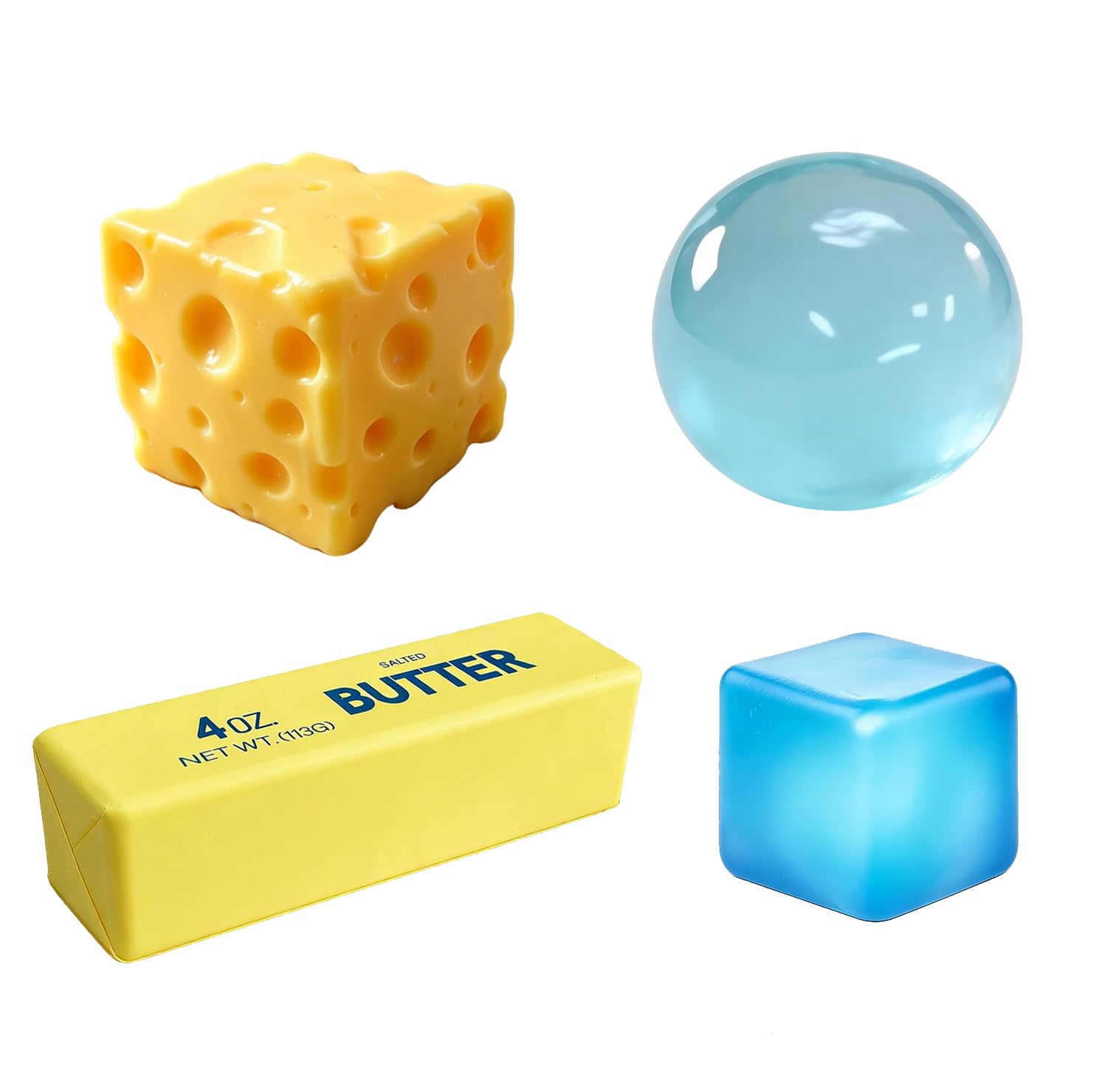 Cheese Squishy Toy, Slow-Rising Cheese Squishy Squeeze Block, Stress Balls for A