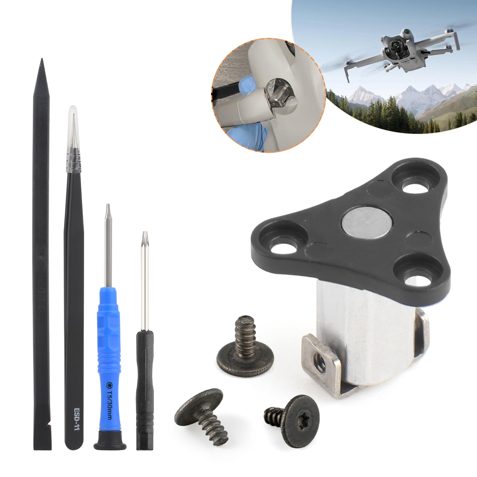 FKBAightccy Front Arm Axis Replacement for DJI Mini 4 pro/Mini 3 Front Arm Hinge