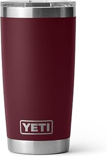 YETI Rambler Stainless Steel Vacuum Insulated Tumbler with MagSlider Lid, 20 oz, Red