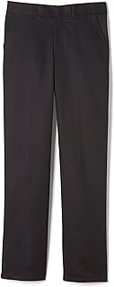French Toast Boys' Adjustable Waist Relaxed Fit Twill Pant | school uniform pants, no need to iron, double knees for durability, typically fit boys ages 2-14