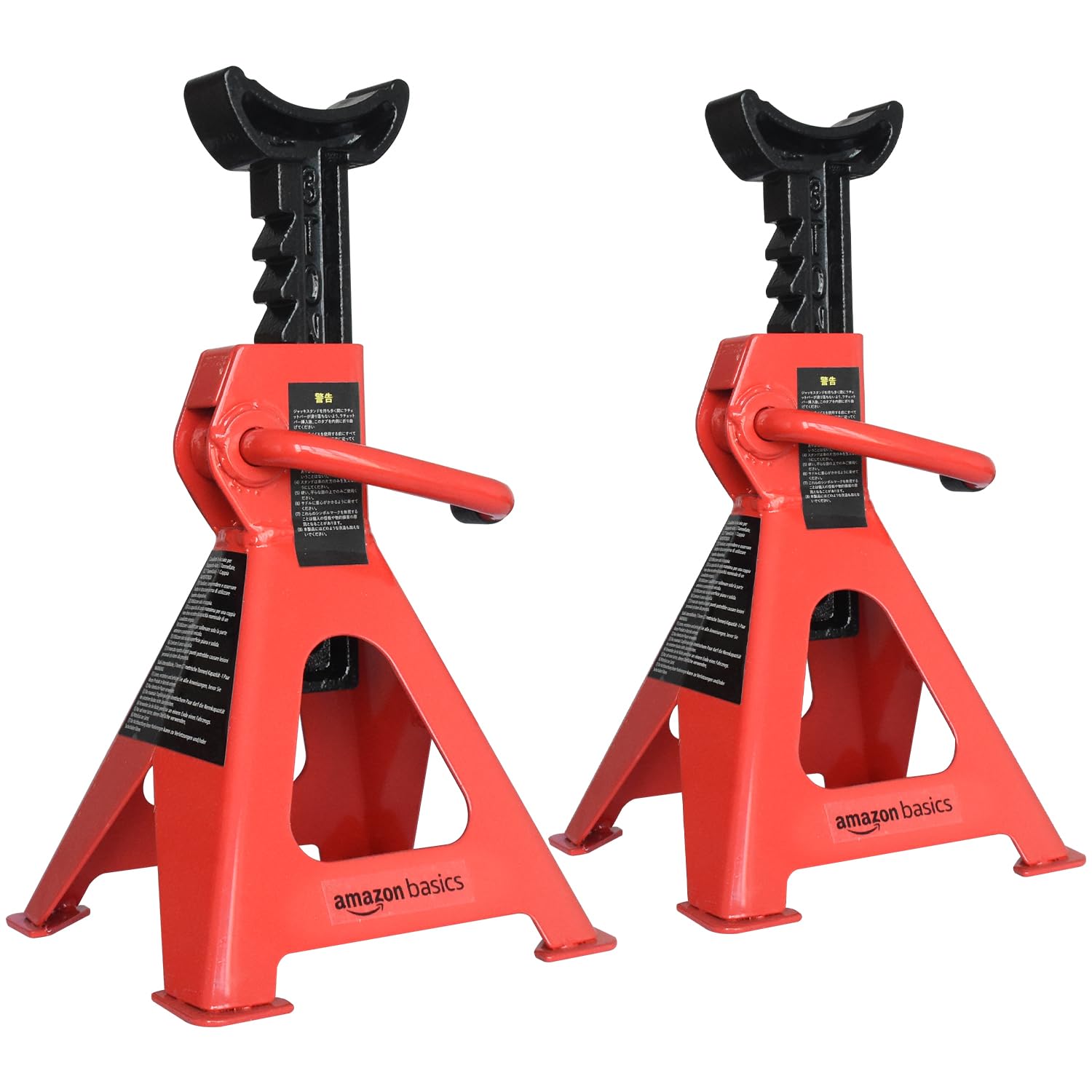 Amazon Basics Steel Jack Auto Stands, 3 Ton (2.7 metric Ton) Capacity, Easy to U