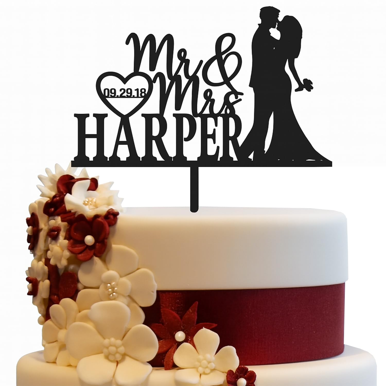 Wedding Cake Toppers- Custom Cake Toppers with Timeless Design- Mr & Mrs Cake To