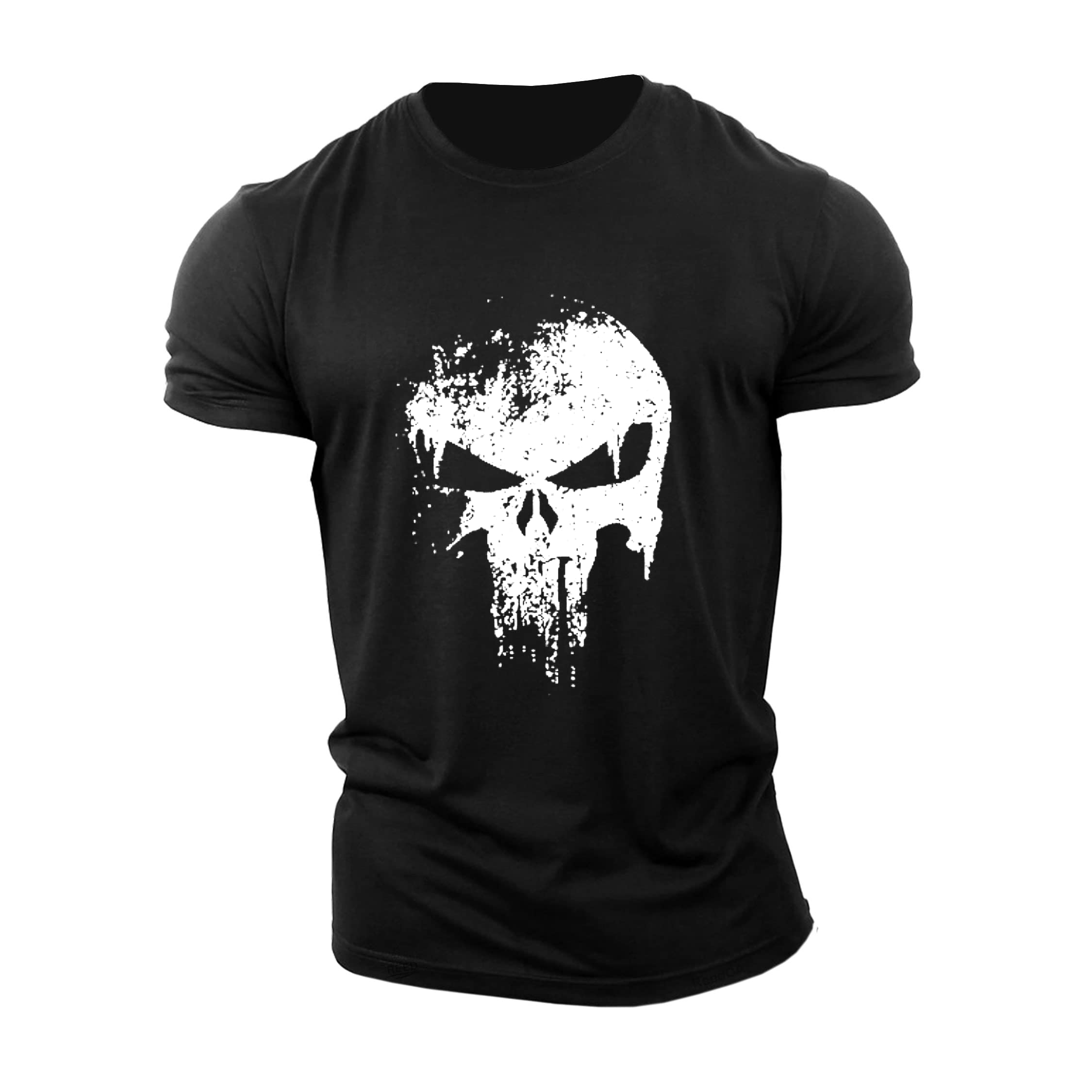 ReedCA Punishment Skull - Mens Bodybuilding T-Shirts Fashion Casual Fitness Tee 