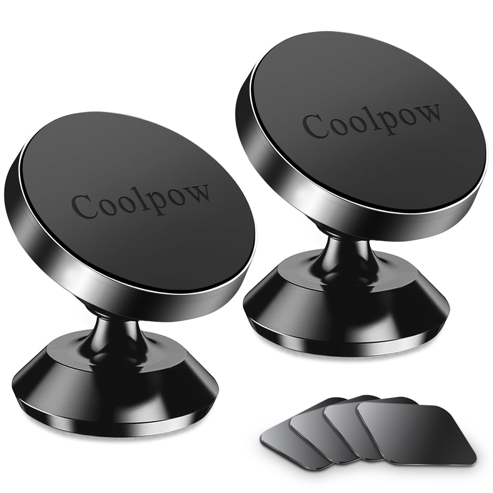 【2-Pack】 Magnetic Phone Holder Car Phone Holder Mount GPS Dash Mount | Universal