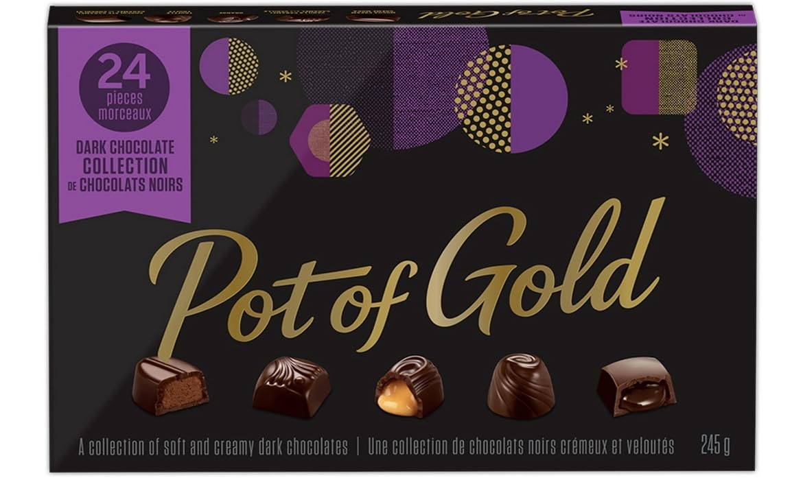 Pot of Gold Dark Chocolate Collection, sweet chocolate box festive special occas