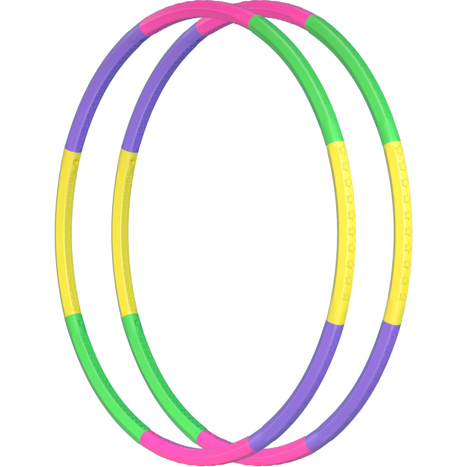 Color Hoop - Size & Length Adjustable, Plastic Toys for Kids & Party Games, Gymn