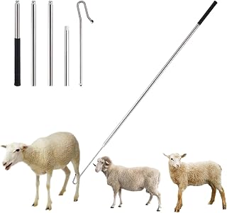 Little Sheep Catcher Leg Hook, Shepherd Staff Crook Sheep Catcher Hook Poultry Leg Trap Hook Pole, Must-Have for Farms and Breeding Farms Grabber Capture