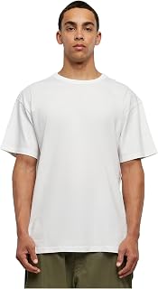URBAN CLASSICS Men's Oversized Tee Shirt, Long Oversized T-Shirt with Round Neckline & Dropped Shoulders, Men's Basic Plain T-Shirt, 100% Cotton Tall Tee, Sizes: S-5XL