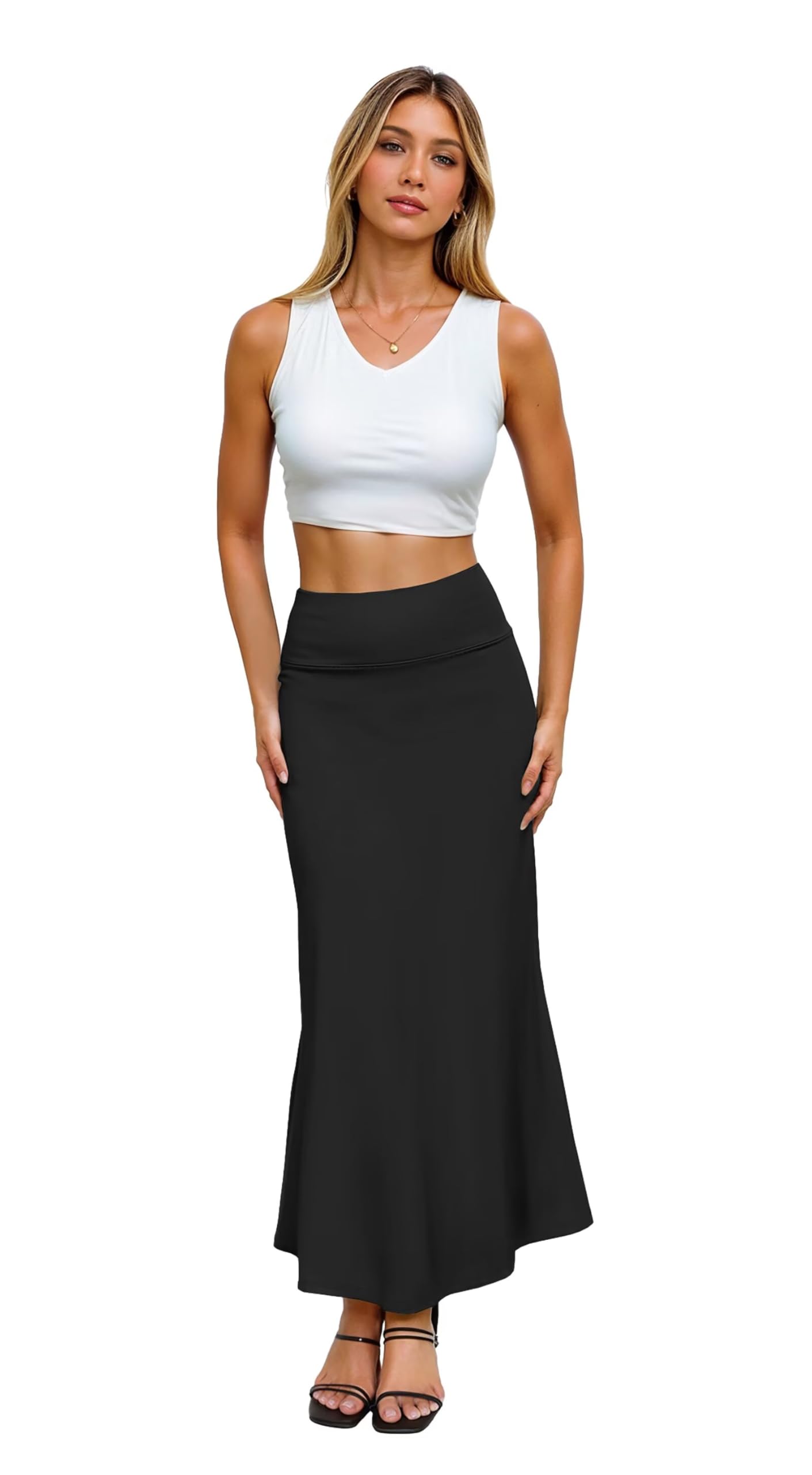 Hybrid & Company Women's Flowy Maxi Skirt