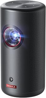 Nebula Anker Capsule 3 Laser 1080p, Smart, Wi-Fi, Mini Projector, Black, Portable Projector, Laser Projector, Autofocus, 120-Inch Picture, Built-in Battery, 2.5 Hours of Playtime (Renewed)