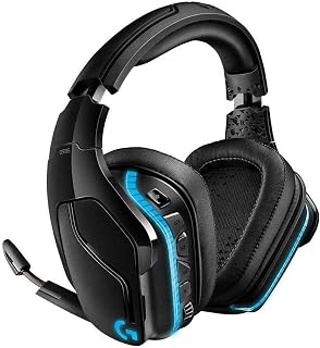 Logitech G935 Wireless DTS:X 7.1 Surround Sound LIGHTSYNC RGB PC Gaming Headset - Black, Blue (Renewed)