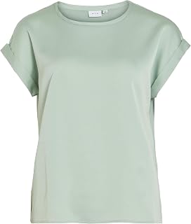 Vila Viellette S/S Satin Top-Noos for Women
