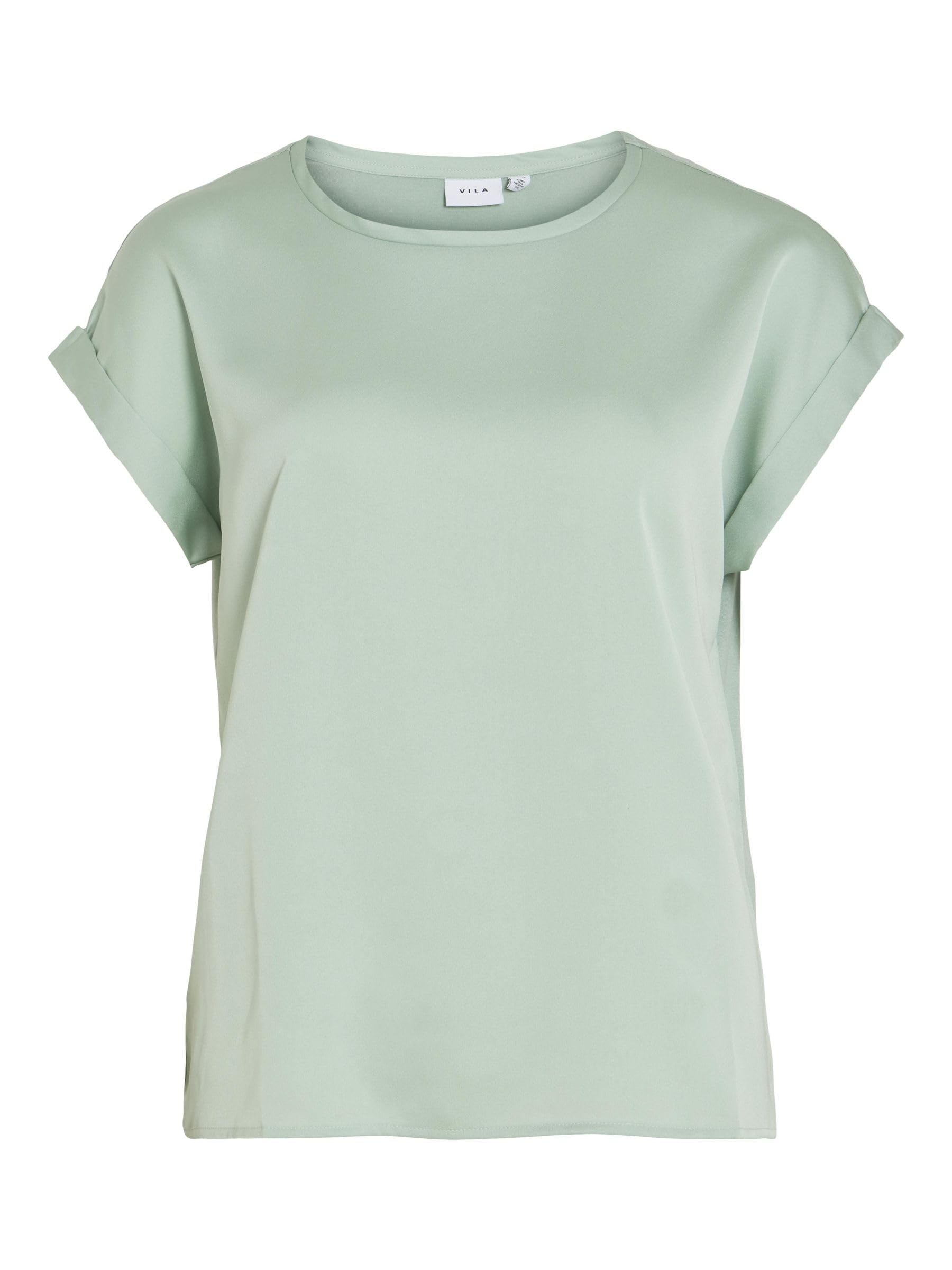 Vila Viellette S/S Satin Top-Noos for Women