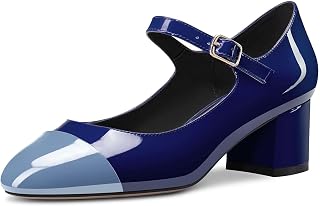 Castamere Mid Block Chunky Heel Round Toe Mary Jane Dance Dress Pumps 5 cm Heels