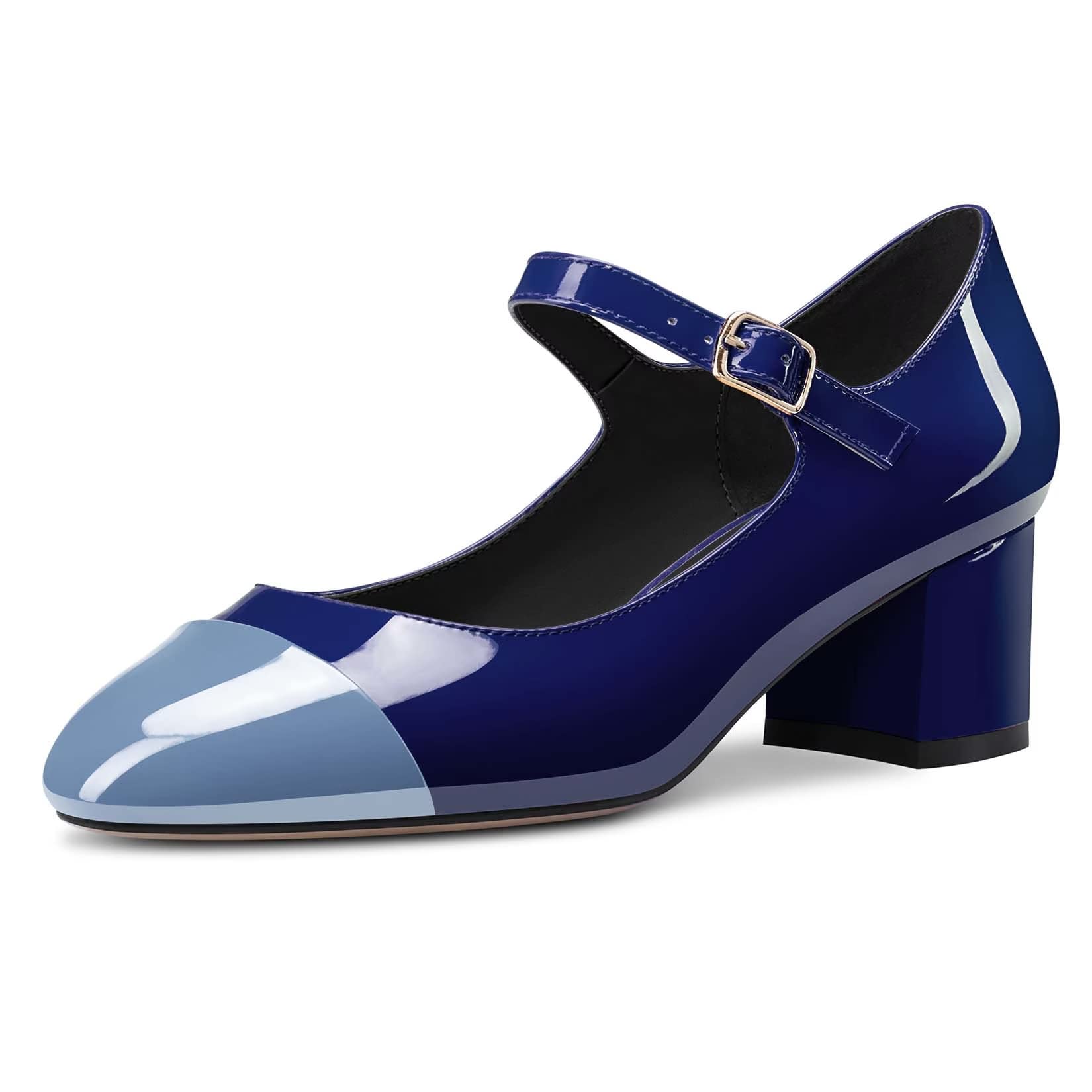 Castamere Mid Block Chunky Heel Round Toe Mary Jane Dance Dress Pumps 5 cm Heels
