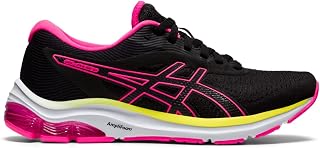 ASICS Women's Gel-Pulse 12 Running Shoes, 6M, Black/Hot Pink, Black, 37 EU