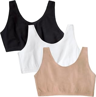 Fruit of the Loom Women's Built Up Tank Style Sports Bra (Pack of 3)