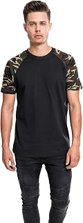 Urban Classics Men's Baseball T-Shirt, Contrast Shortsleeves T-Shirt, Sports Shirt, Crew Neck, 100% Jersey Cotton Available, Sizes: S-5XL