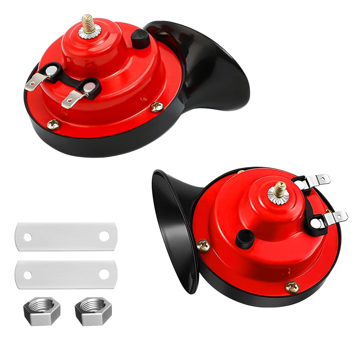 BLAU GRUN 2PCS 12V Waterproof Air-Electric Snail Horn Kit, Red | replacement use