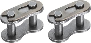 uxcell 2Pcs #520 Chain Master Connector Link Roller, 15mm Pitch Carbon Steel, Standard Connecting Split Links