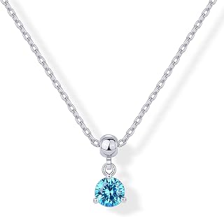 PAVOI 14K Gold Plated Dainty Birthstone Necklaces with Charms for Women