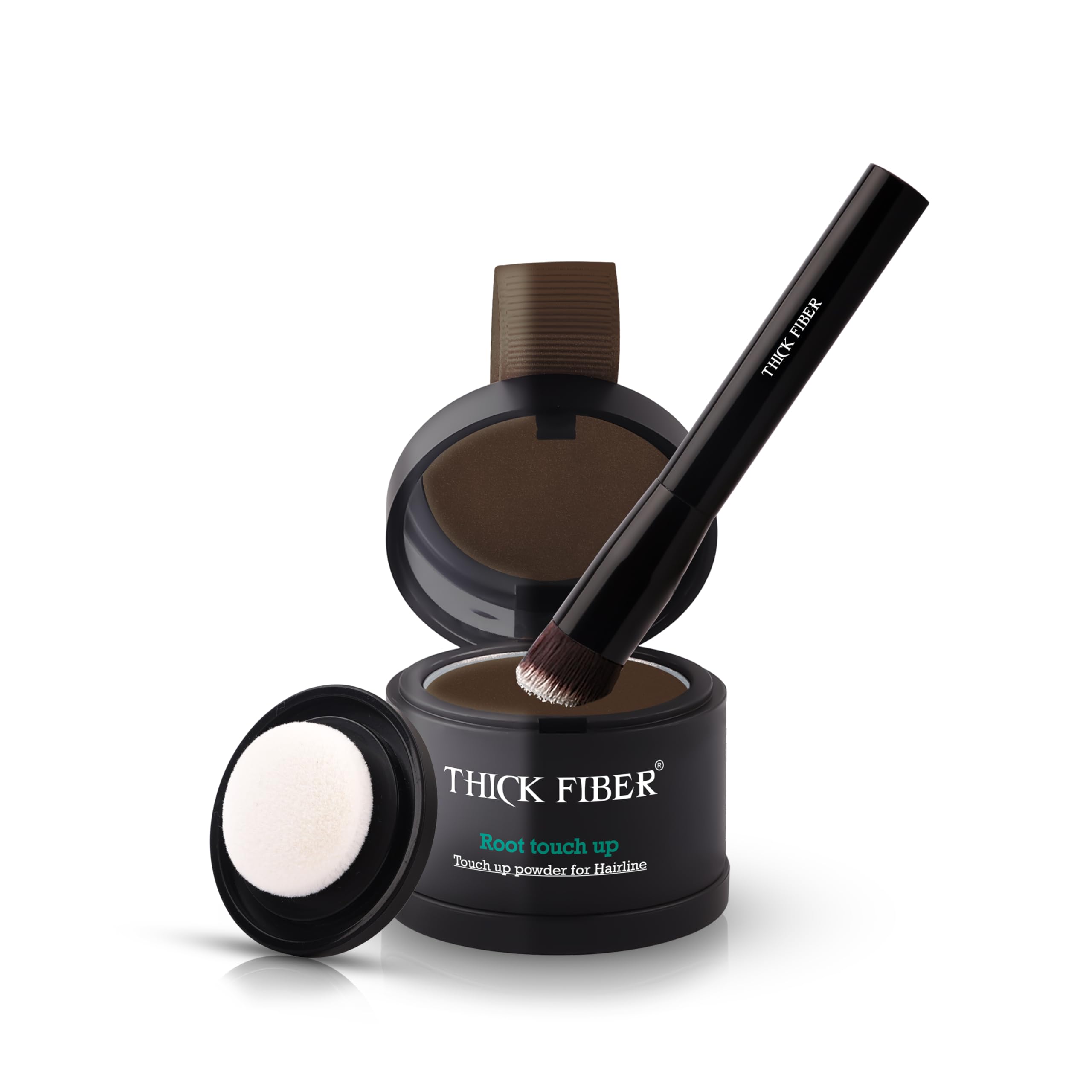 THICK FIBER Root Touch Up Powder - Water &amp; Sweat Resistant Hair Loss Conceal