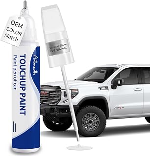 Summit White GAZ/WA8624 Touch Up Paint for GMC OEM Color Match | Car Paint Pen 2-in-1 Car Scratch Remover Pen Automotive Scratch Repair Kit For GMC Sierra 1500/2500 HD/Canyon/Savana/Terrain