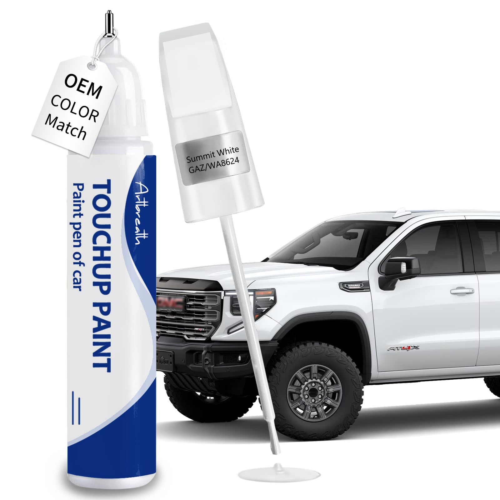Summit White GAZ/WA8624 Touch Up Paint for GMC OEM Color Match | Car Paint Pen 2