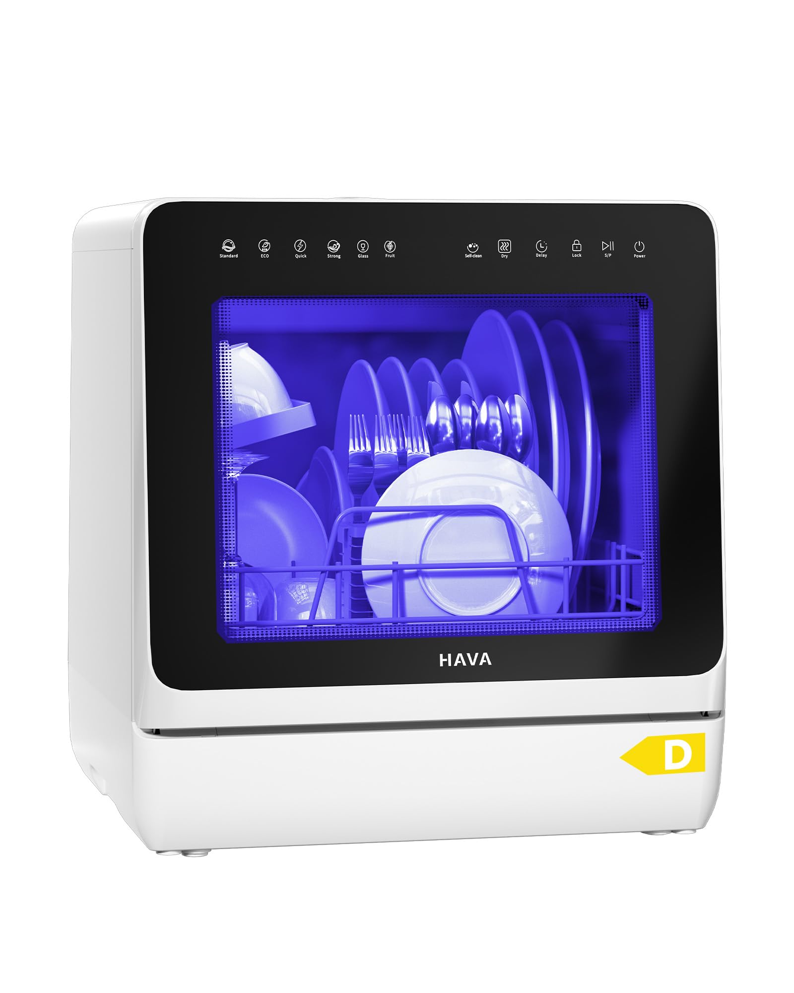 HAVA Table Top Dishwasher with Water Softener & Enhanced Energy Efficiency | 8 W