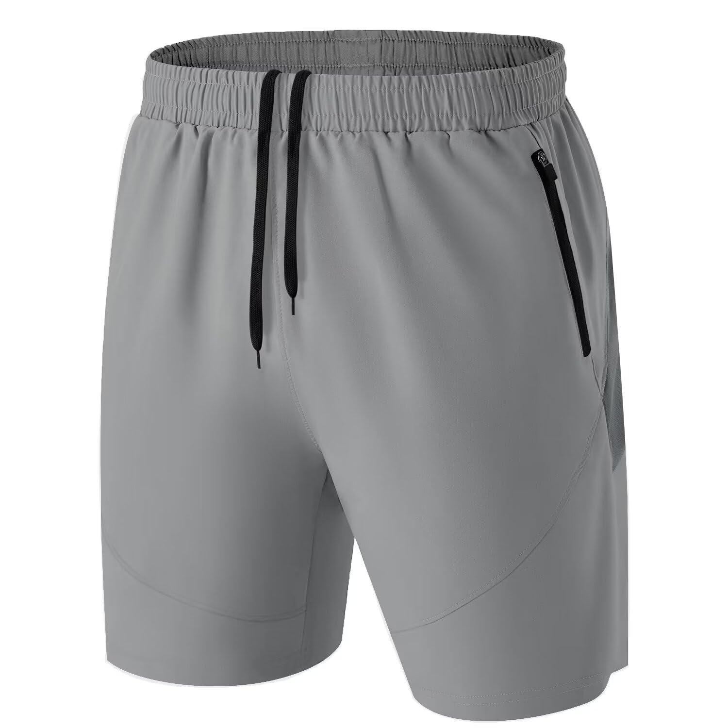 HMIYA Mens Running Shorts Sport Gym Breathable Zip Pockets