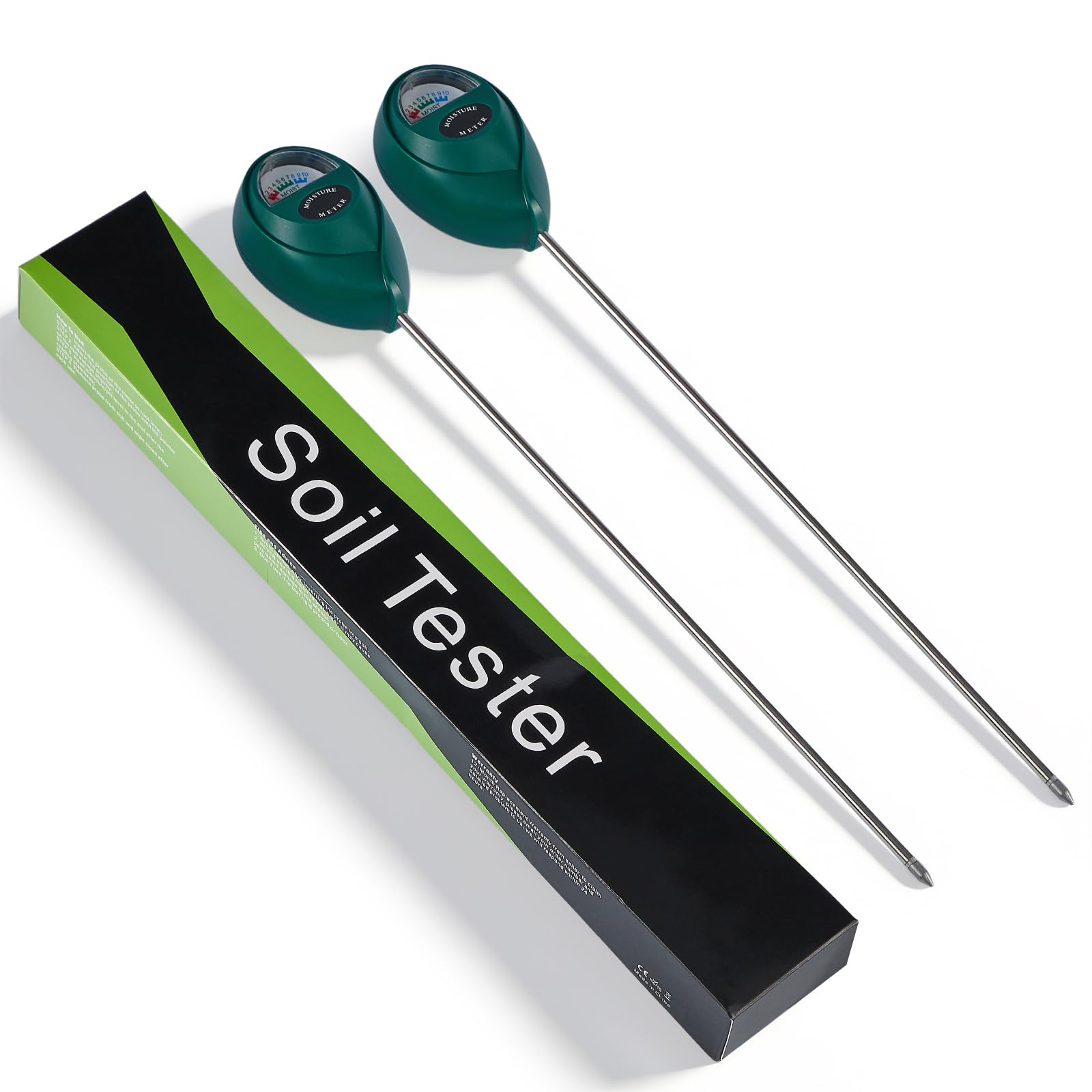 2 Pack 40cm Soil Moisture Meter, High Precision Garden Plant Moisture Meter | So