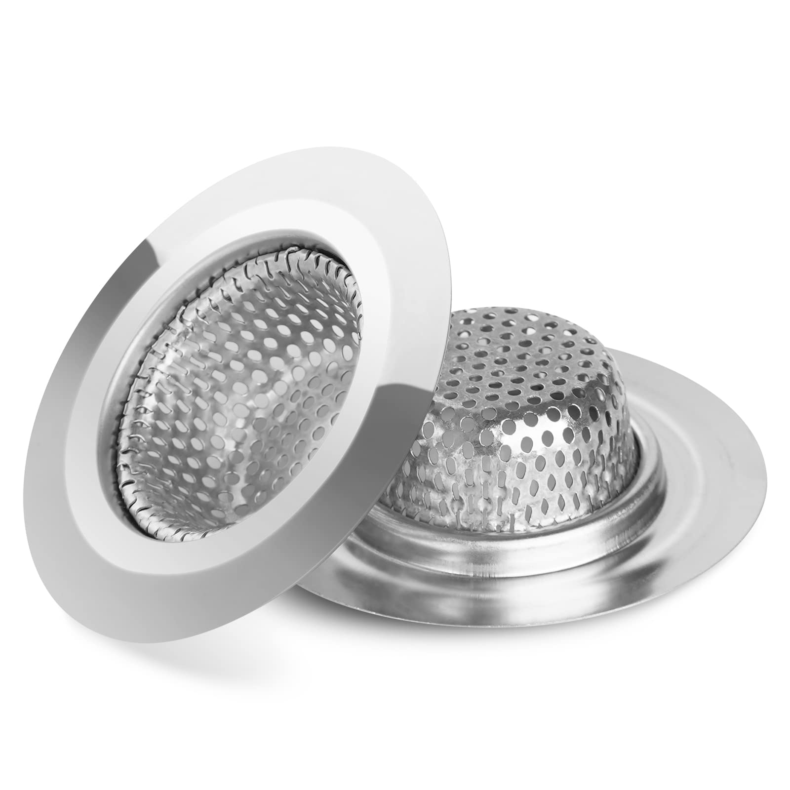 Ohtomber 2PCS 2.79" Stainless Steel Bathtub Drain Strainer Hair Catcher | Fine M