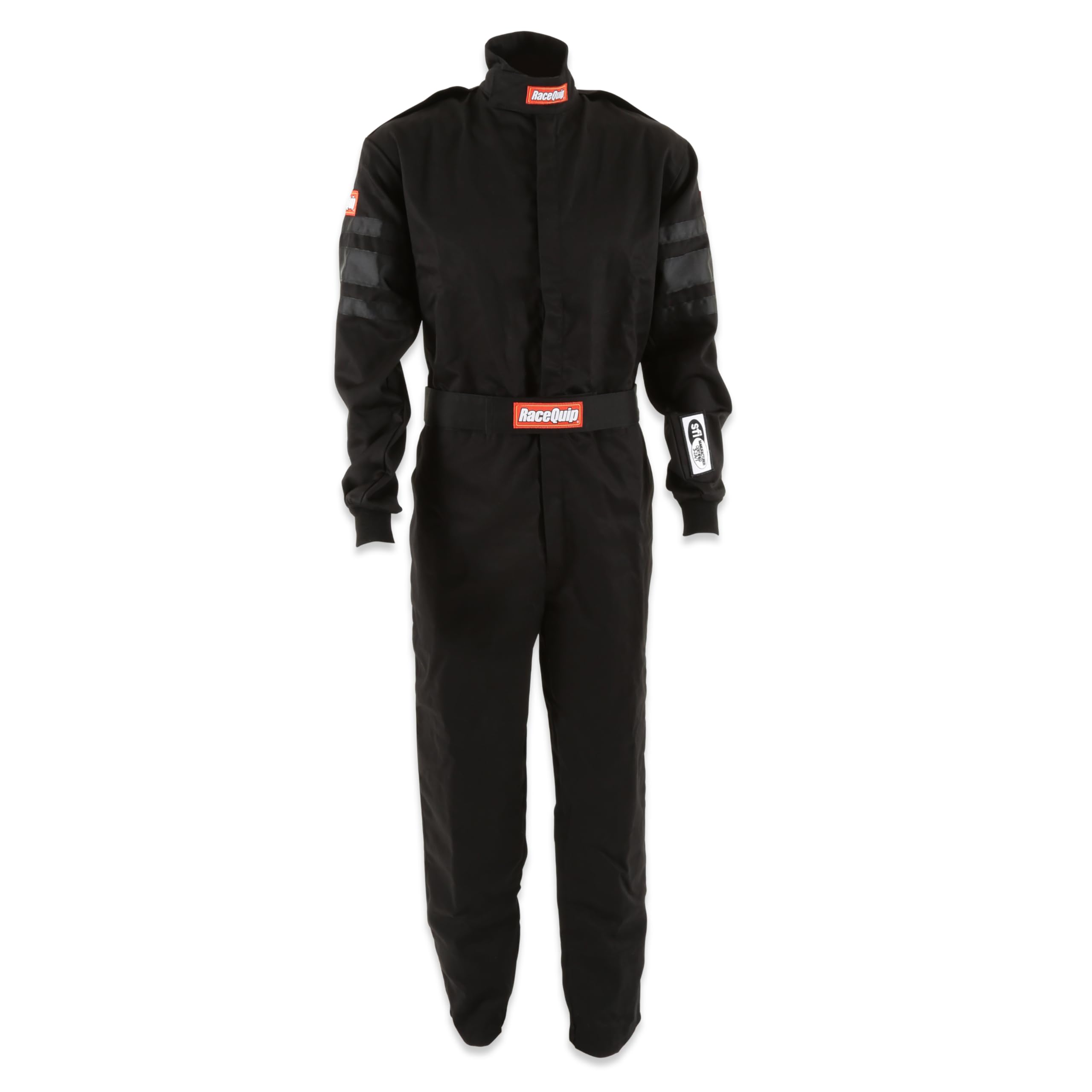 RaceQuip 110005RQP 110 Series 1-Pc Race Suit SFI 3.2A/1 - Black - Large