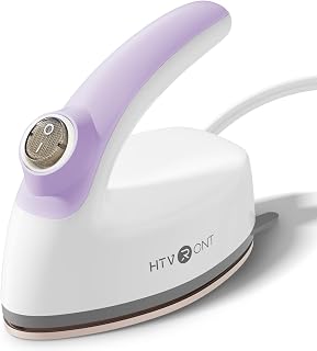 HTVRONT Mini Iron for Crafts - Mini Craft Iron 1.5m One-Piece Cord, Small Iron Craft Iron Quick & Even Heat for Fuse Beads, Hats, HTV, Sewing